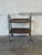Mid-Century Modern Chrome Folding Rolling Bar Cart With Wood Grain Trays Mid-Century Modern 1970s For Sale - Image 3 of 10