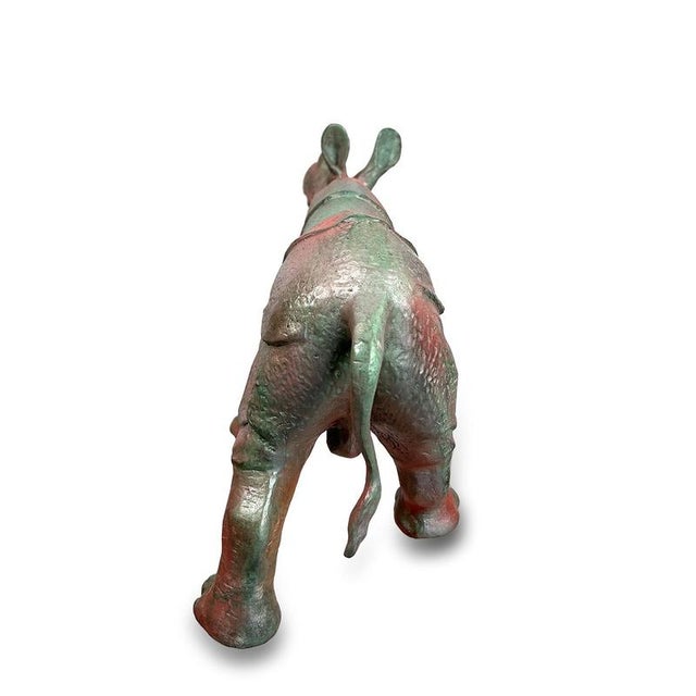 Contemporary Large Rhinoceros Sculpture, Bronze For Sale - Image 3 of 5