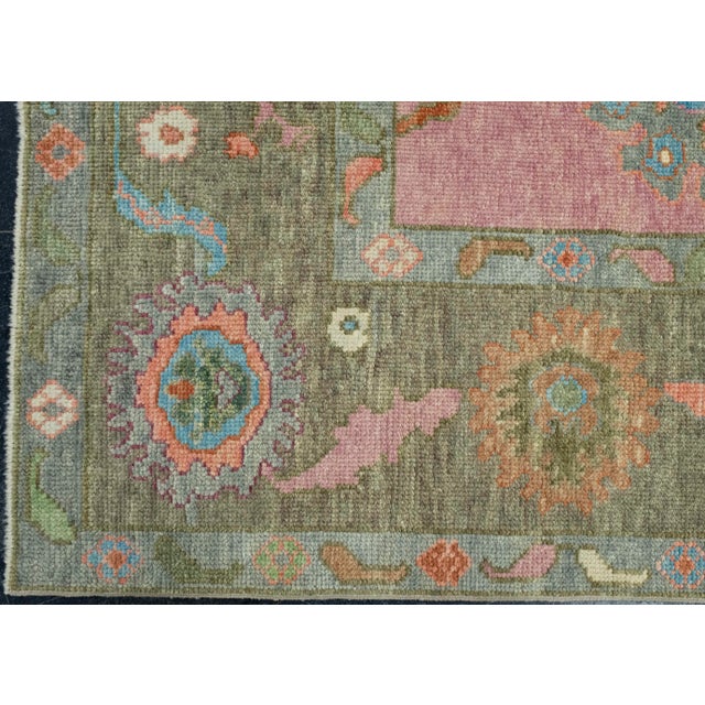 Turkish Oushak Rug 8'3" x 10'2" #18111 For Sale - Image 4 of 8