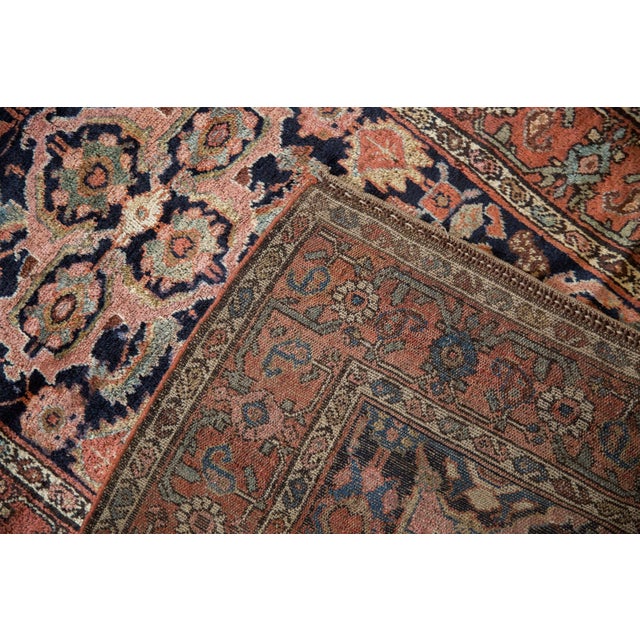 Navy Blue Antique Kurdish Rug - 3'4" x 6'6" For Sale - Image 8 of 10