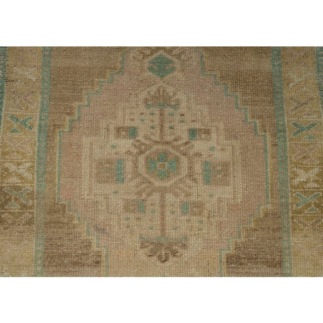 Turkish Mini Rug Oriental Hand Knotted Vintage Rug 1'10" x 2'10" #21053 For Sale - Image 4 of 8
