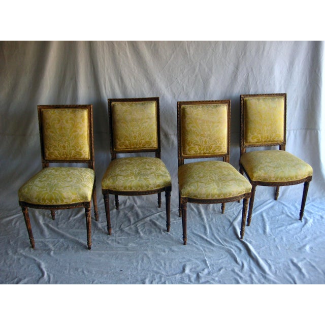 French Set of Four Fortuny Sèvres Design Louis XVI Dinning Chairs Circa 18 Hundreds For Sale - Image 17 of 17