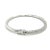 18K White Gold 3.7 Carat Round Cut Micro Pave Natural Diamond Bangle Bracelet For Sale In Miami - Image 6 of 8