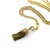 Victorian 19th Century 14k Gold Victorian Fancy Link Long Chain With Drop and Enameled Tassel For Sale - Image 3 of 9