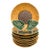 VTG Set of 8 Bordallo Pinheiro 8”Sunflower Salad or Dessert Plates. Made in Portugal. For Sale