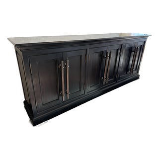 Restoration Hardware 20th Century English Brass Bar Sideboard For Sale
