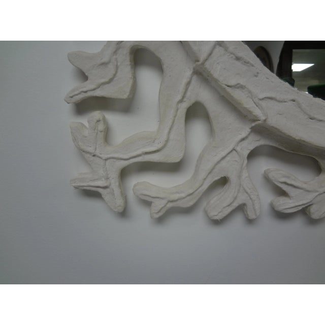 Vintage French Serge Roche Inspired Plaster Mirror. This stunning French square sunburst mirror has a modified sunburst...