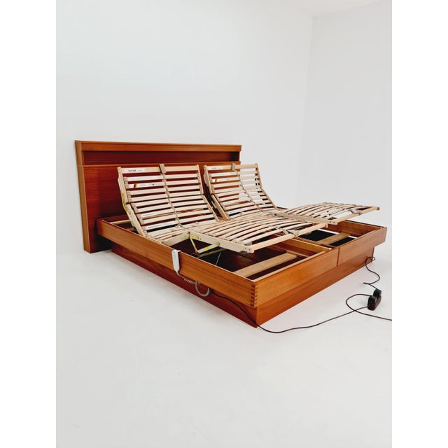 Mid-Century Modern Danish Teak King Size Double Bed, 1970s For Sale - Image 13 of 18