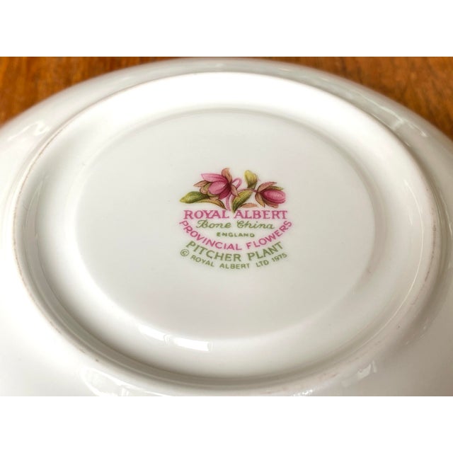 Vintage Tea Service for 8 in English Porcelain with Provincial Flowers Pattern from Royal Albert, England, 1975, Set of 16 For Sale - Image 6 of 8