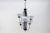 This ceiling lamp features a small frame with 7 cascading glass elements with e27 bulb sockets. fully functional. six e14...