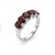 Contemporary Garnet Stacking Half Band Ring, Janaury Birthstone Ring Us 7 For Sale - Image 3 of 4