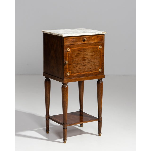 19th Century Eclectic Marble-Top Side Table With Brass Accents For Sale - Image 16 of 16