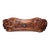 Vintage Chinese Boxwood Carved Beast Head Pillow With Gem Inlay - 750g For Sale