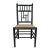 Late 20th Century Black Faux Bamboo Chinoiserie Cane Accent Chair For Sale