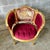 French 1990s Romantic Style Berry Red Bergere Wing Chair For Sale - Image 3 of 6