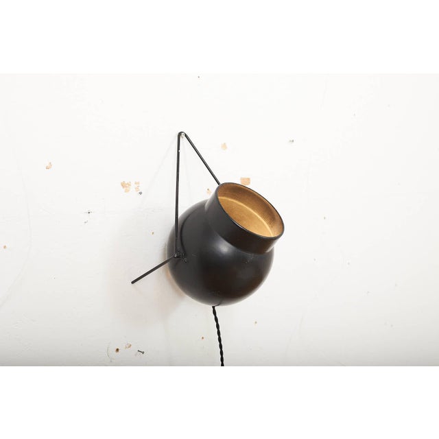 Black Vintage Table Lamp with Black Metal Stand For Sale - Image 8 of 13