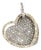 Late 20th Century 14k Two Tone 150 Diamonds Weighing 1 Carat Pave Pendant For Sale
