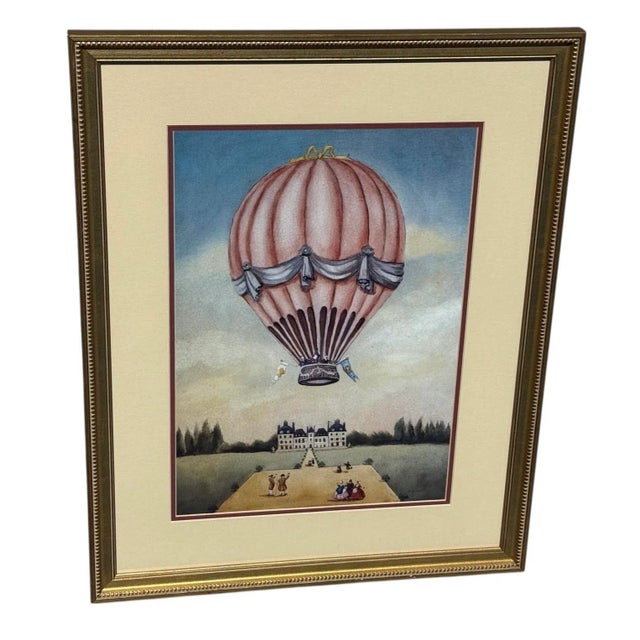 Mid 20th Century The First Ascent by a Woman Hot Air Balloon Print by Alexandra Churchill For Sale - Image 4 of 8