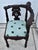 Carved Mahogany Corner Chair Vintage Renaissance Style Figural Face Upholstered For Sale - Image 12 of 17