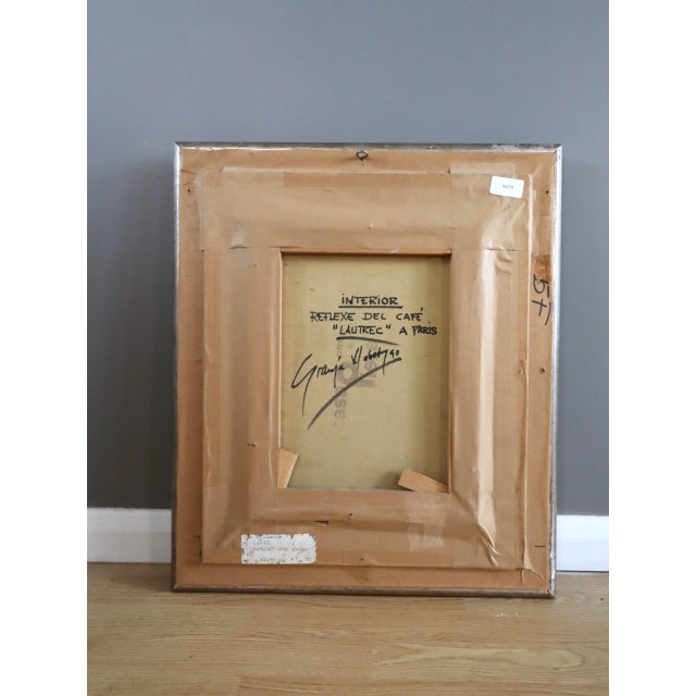 1990 Modernist 'Light Through the Arches' Vintage Original Interior Oil Painting, Framed For Sale - Image 11 of 11