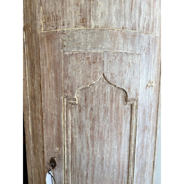 Gray 18th Century Swedish Baroque Corner Cabinet For Sale - Image 8 of 8
