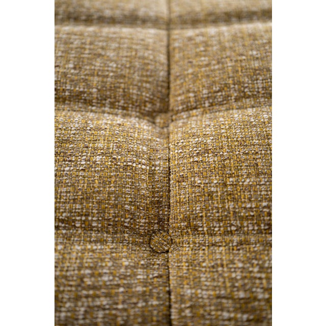 Togo Lounge Chair and Pouf in Caramel Loop Fabric by Michel Ducaroy for Ligne Roset, 1973, Set of 2 For Sale - Image 14 of 18
