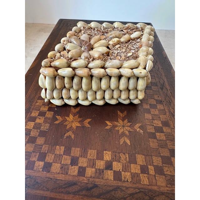 1970s Vintage Tony Duquette Style Seashell Encrusted Box For Sale - Image 5 of 14