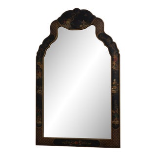 Vintage Chinoiserie Decorated Mirror For Sale