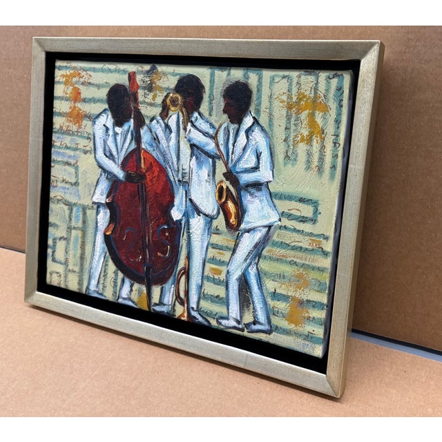 Jazz Trio, Oil Painting on Canvas For Sale - Image 4 of 5