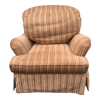 Century Furniture Down Filled Chenille Chair For Sale