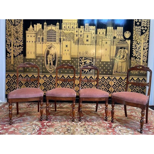 Napoleon III Dining Chairs in Mahogany, Set of 4 For Sale - Image 10 of 10