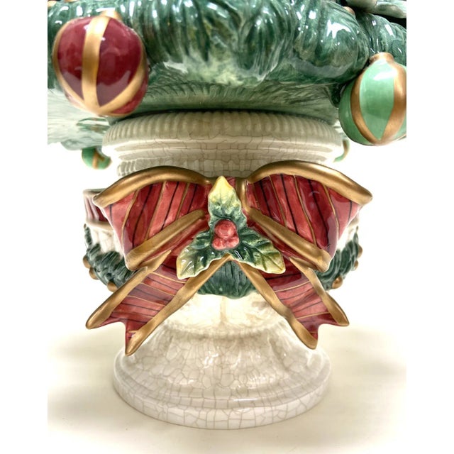 Fitz and Floyd Aegean Christmas Tree Centerpiece For Sale In Raleigh - Image 6 of 12