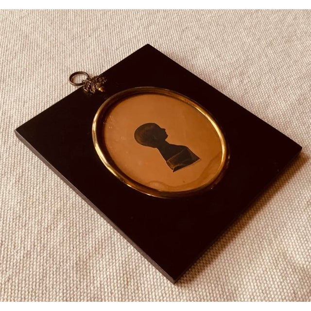 Wood Antique Silhouette Portrait of a Child,C. 1820 For Sale - Image 7 of 15