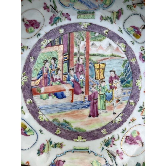 Ceramic Antique Chinese Rose Medallion Bowl For Sale - Image 7 of 18