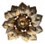Large Floral Wall Light in Gilded Metal from Masca, Italy, 1970s For Sale