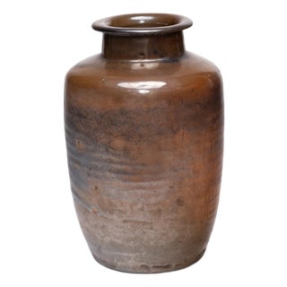 Vintage Chinese Sunset Glazed Vinegar Jar, Early 20th Century For Sale
