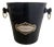 Dark Blue Jeanmaire Champagne Bucket with Brass Handles from Vogalu For Sale