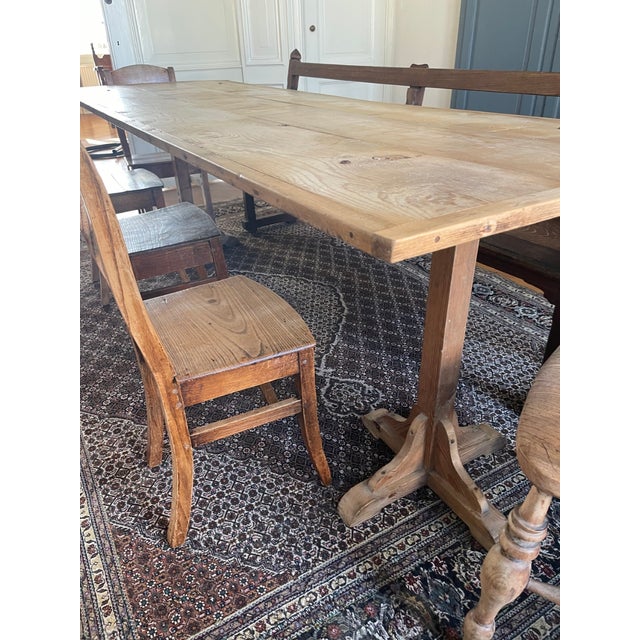 French Trestle Dining Table Table, 1890s For Sale - Image 17 of 18