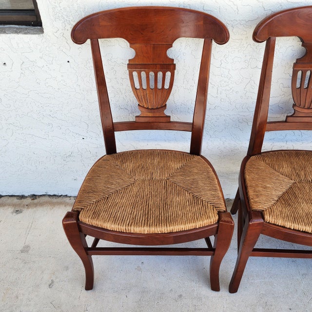 French Country Dining Chairs by Hickory Chair Co Set of 4 For Sale - Image 14 of 17