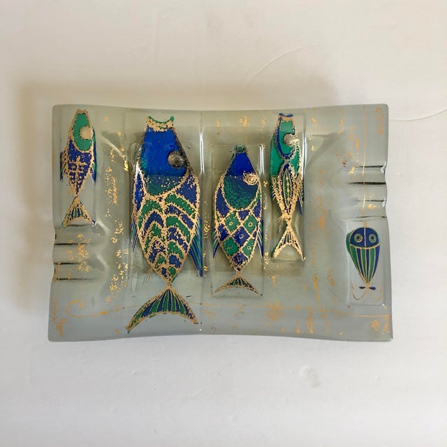Mid Century Higgins Art Glass Fish Ashtray Chairish