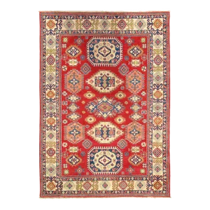 Red Color Fine Hand Knotted Kazak Rug