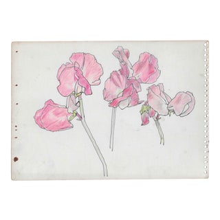 1960s Floral Still Life by Japanese Artist For Sale