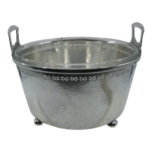 Vintage Frank Whiting Sterling Silver and Crystal/Glass Footed Champagne Server