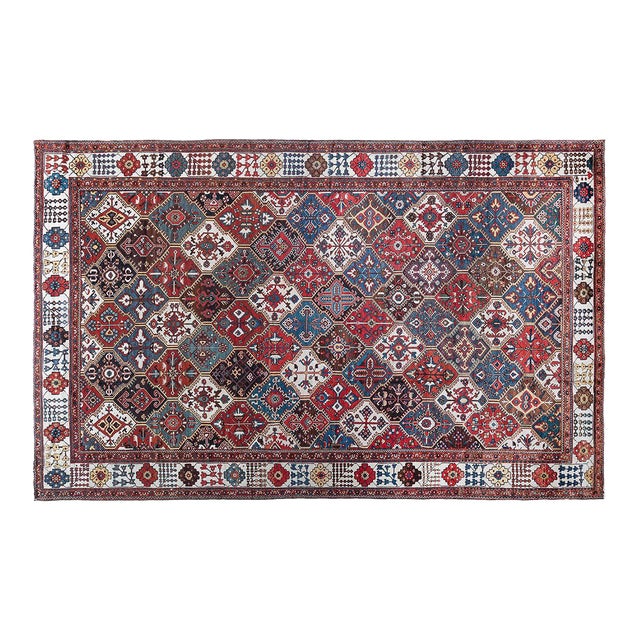 Authentic 19th Century Persian Bakhtiari Carpet For Sale