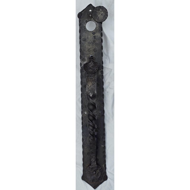 Bring authentic early 20th-century craftsmanship to your home with this impressive 24" hand-forged wrought iron door pull,...