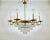 Vintage French Cascading Crystal and Brass Chandelier, 1960s For Sale - Image 3 of 11