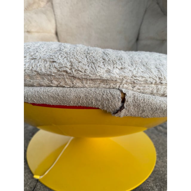 Yellow Attributed to Henrik Thor-Larsen “Ovalia” Egg Chair W/ Speakers – Yellow & Beige – Space Age Mid Century Modern (1968 Torlan Sweden) For Sale - Image 8 of 12