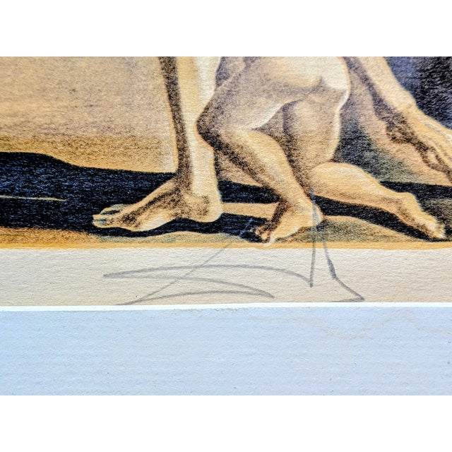 Salvador Dali, Geopoliticus Child Watching the Birth of the New Man, Hand-Signed Color Lithograph, 1970-80s For Sale - Image 6 of 9