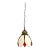 Antique Snowdrop Pendant Light 100" Brass Chain Working Excellent For Sale