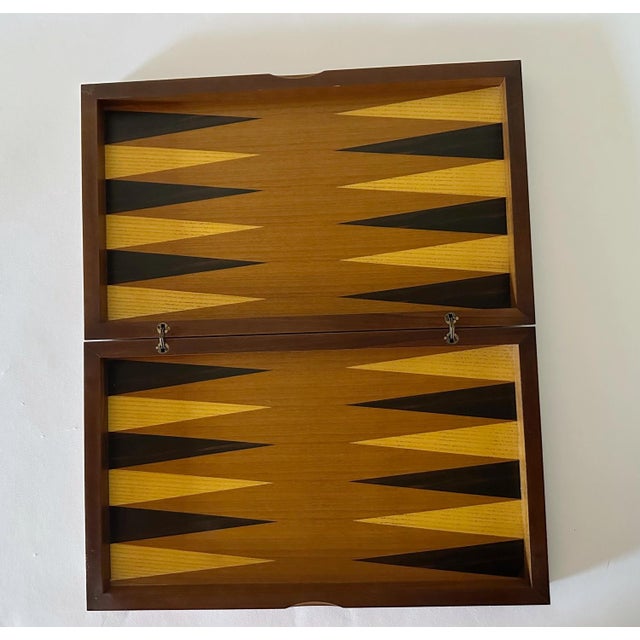 Wood 20th Century Backgammon Game Set Box by Fornasetti For Sale - Image 7 of 9